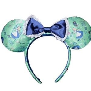 Disney Minnie Ears Headband - Epcot UK Alice In Wonderland